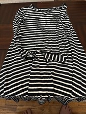 Old Navy Dress Size XS Black White Striped Womens Pullover LS Casual Comfortable