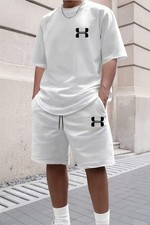 2026 New Men's Sportswear Short Sleeved T-shirt and Sports Shorts Summer Casual