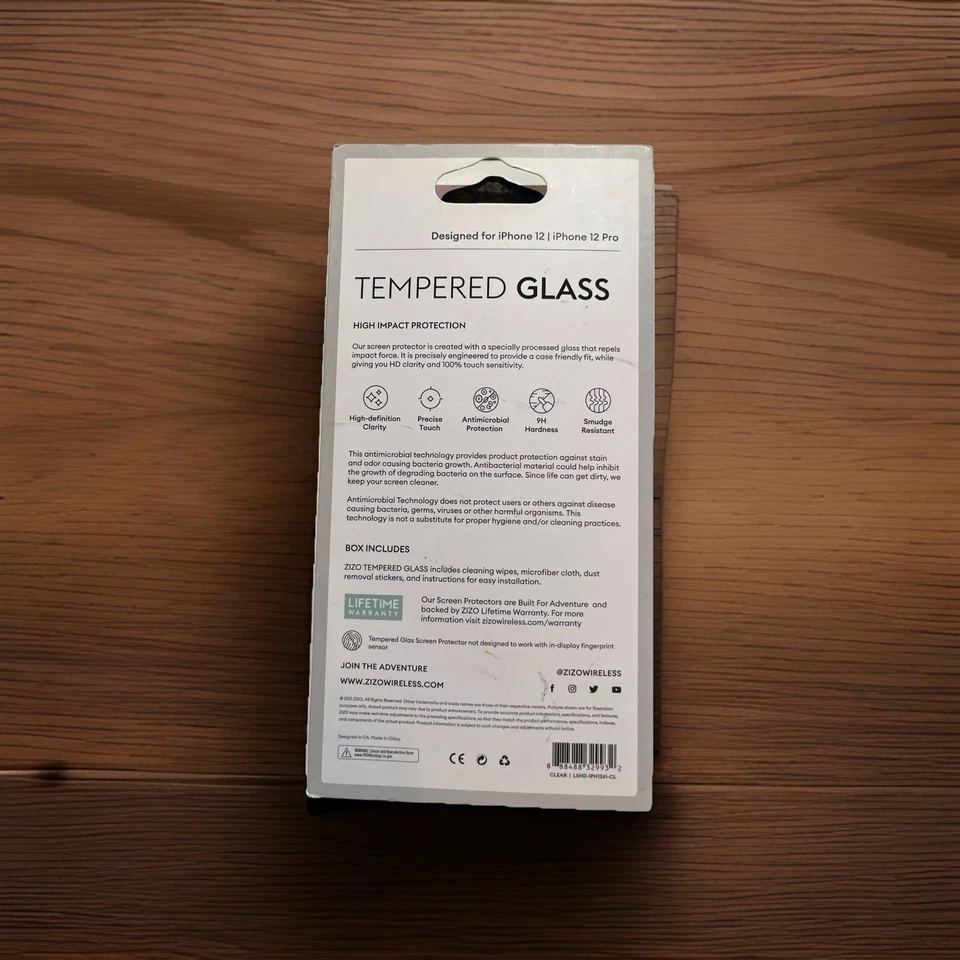 ZIZO TEMPERED GLASS Screen Protector iPhone 12 Mini / 12 Pro/ 12 Pro Max - Clear - Изображение 2 из 4