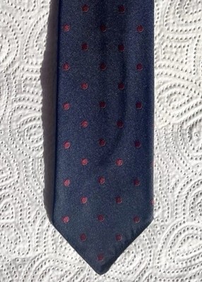 Krawatte Schlips, Ascot Vinted, Seide handgenäht, blau rot, guter Zustand
