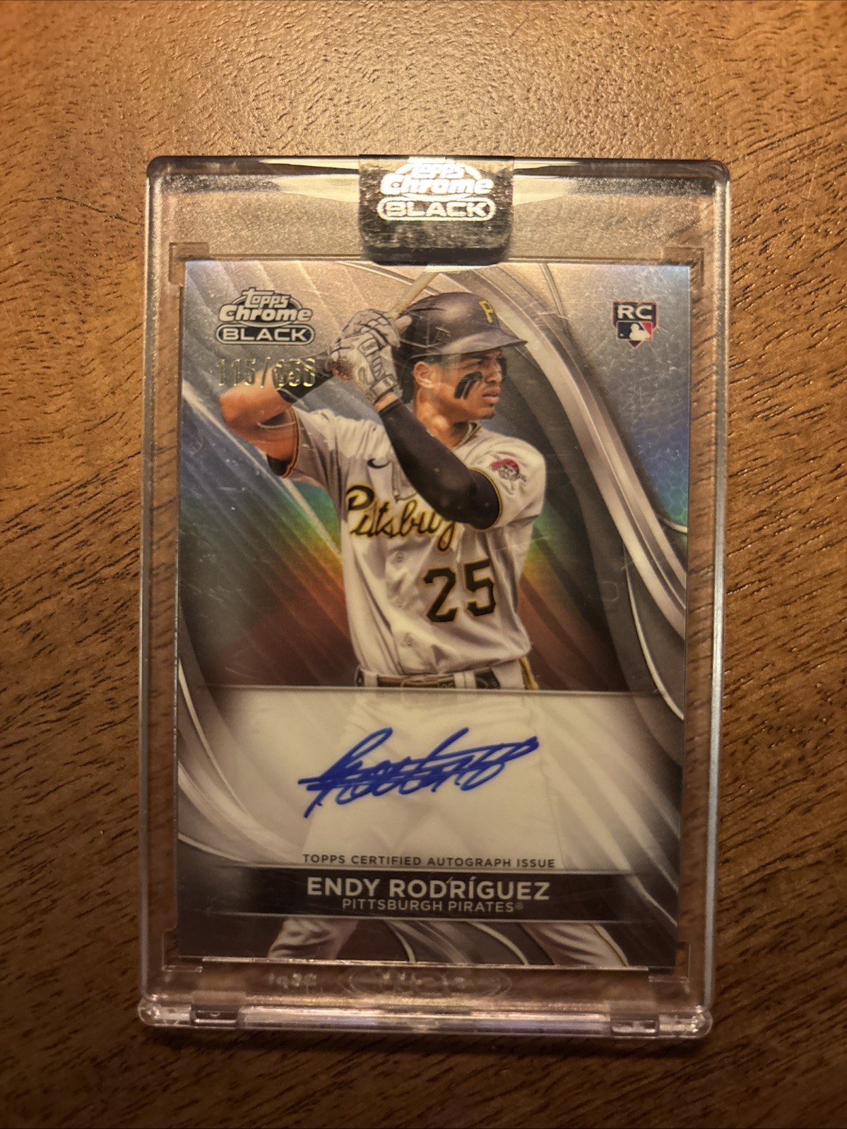 2024 Topps Chrome Black - Autographs Endy Rodriguez #CBA-ER Refractor /150 (AU,