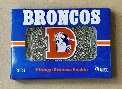 NEW Denver Broncos Limited Edition SGA Vintage Logo Belt Buckle 2024