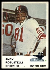 1961 Fleer Andy Robustelli #75 New York Giants HOF HIGHER GRADE NO CREASES