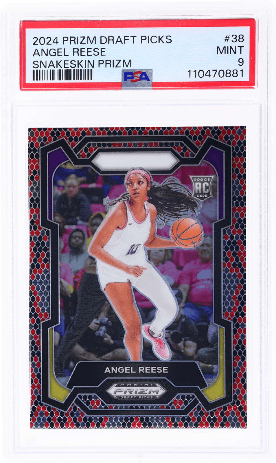 2024 Panini Prizm Draft Picks Angel Reese Snakeskin Prizm #38 PSA 9