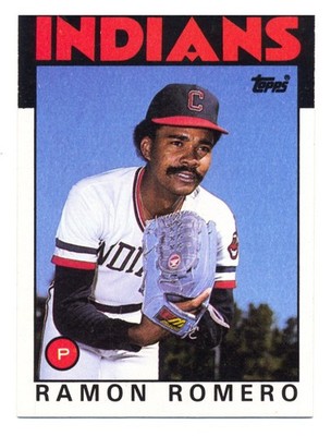 1986 Topps Baseball # 208 RAMON ROMERO Cleveland Indians !Mint/Mint!
