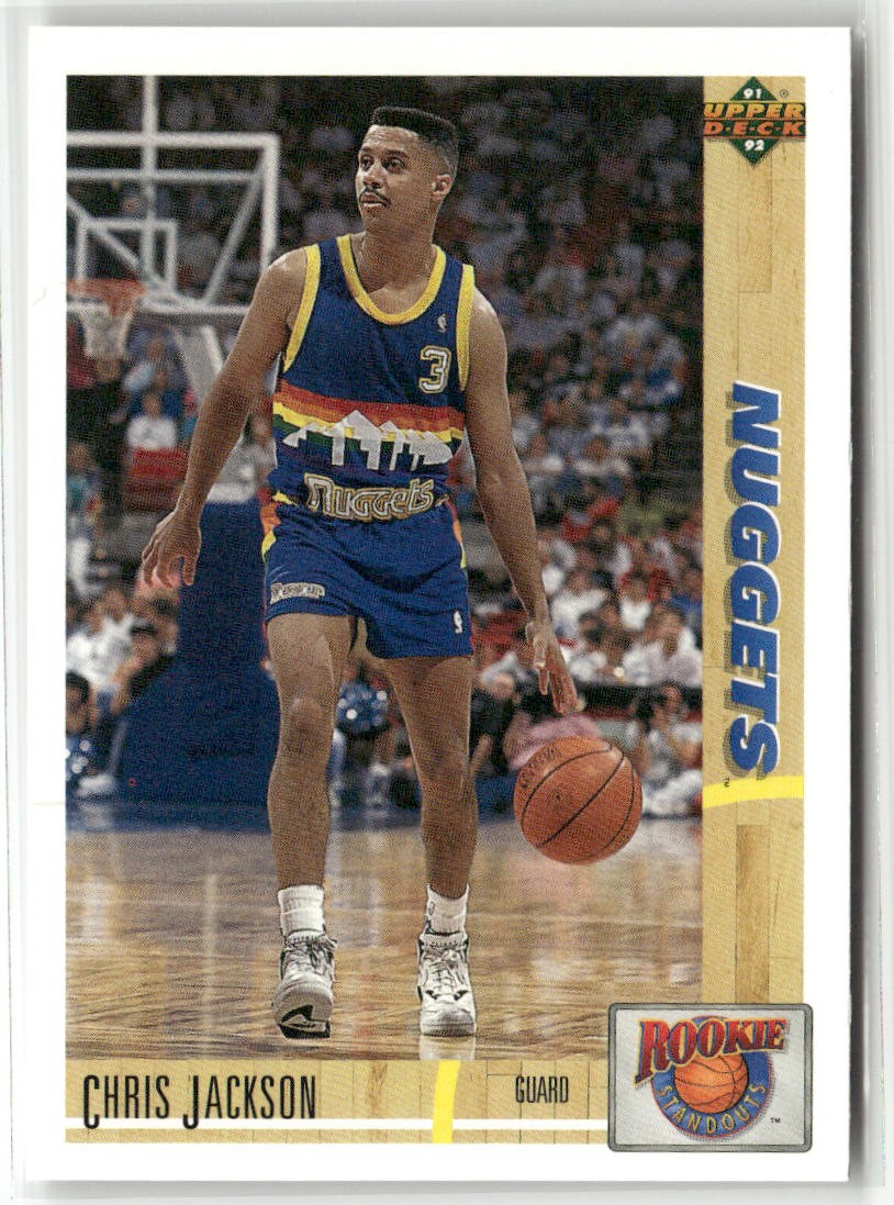 1991-92 UPPER DECK #R17 CHRIS JACKSON ROOKIE STANDOUTS DENVER NUGGETS
