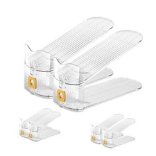 Shoe Slots Organizers 6Pack Shoe Stacker Organizer for Closet 6 Pack Clear