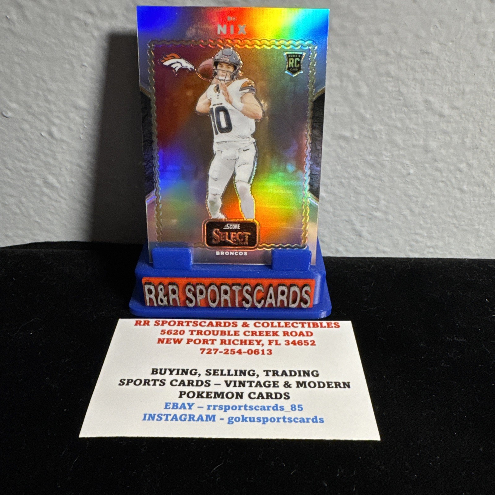 2024 Panini Select - Score Select Throwback Bo Nix #23 Silver Prizm (RC)