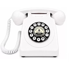 Guest Book Wedding Phone Audio Voicemail Message Vintage Style w/ SD Card, White