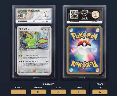 FLYGON 041/054 ADV POKEMON JAPANESE RARE HOLO Ace Grading 6 1st Edition
