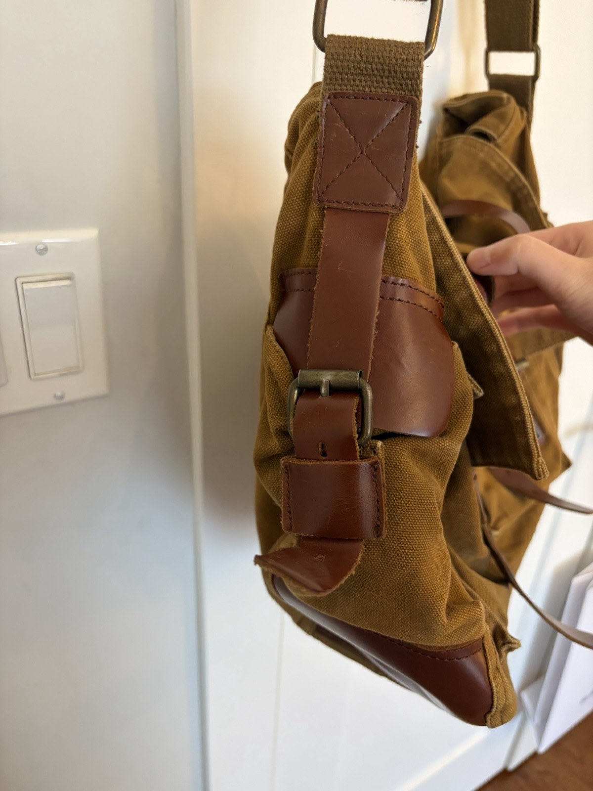Belstaff Brown Messenger Bag Buckle Flap Zip Snap Crossbody Strap Pockets image 5