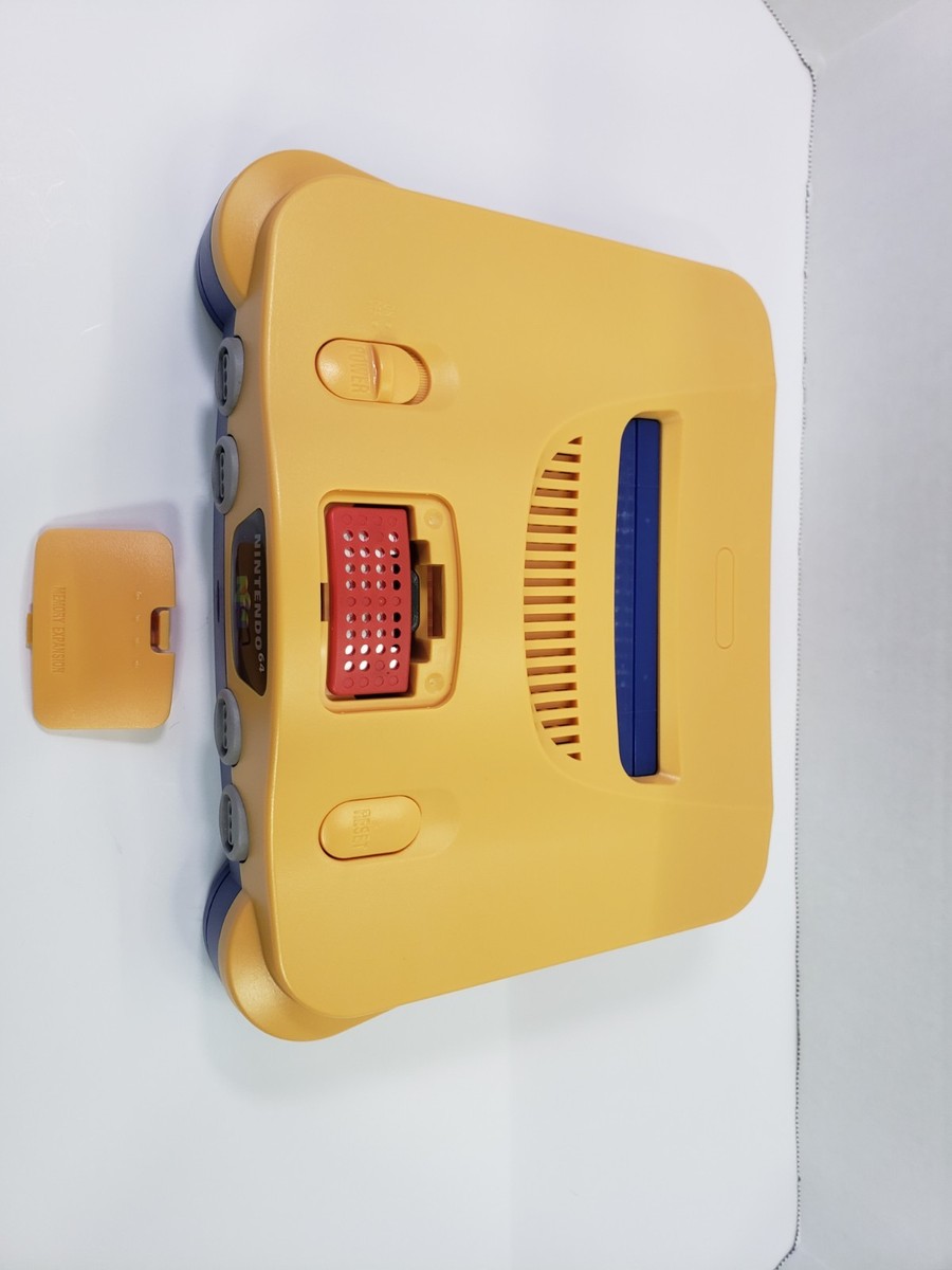 Custom Nintendo 64 Console Yellow And Blue With Expansion Pack