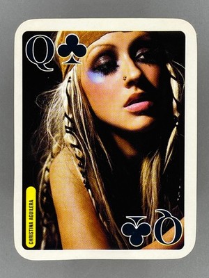 2004 Bravo Star Cards Christina Aguilera Queen of Clubs Nestle Joe (Romania) (Mu