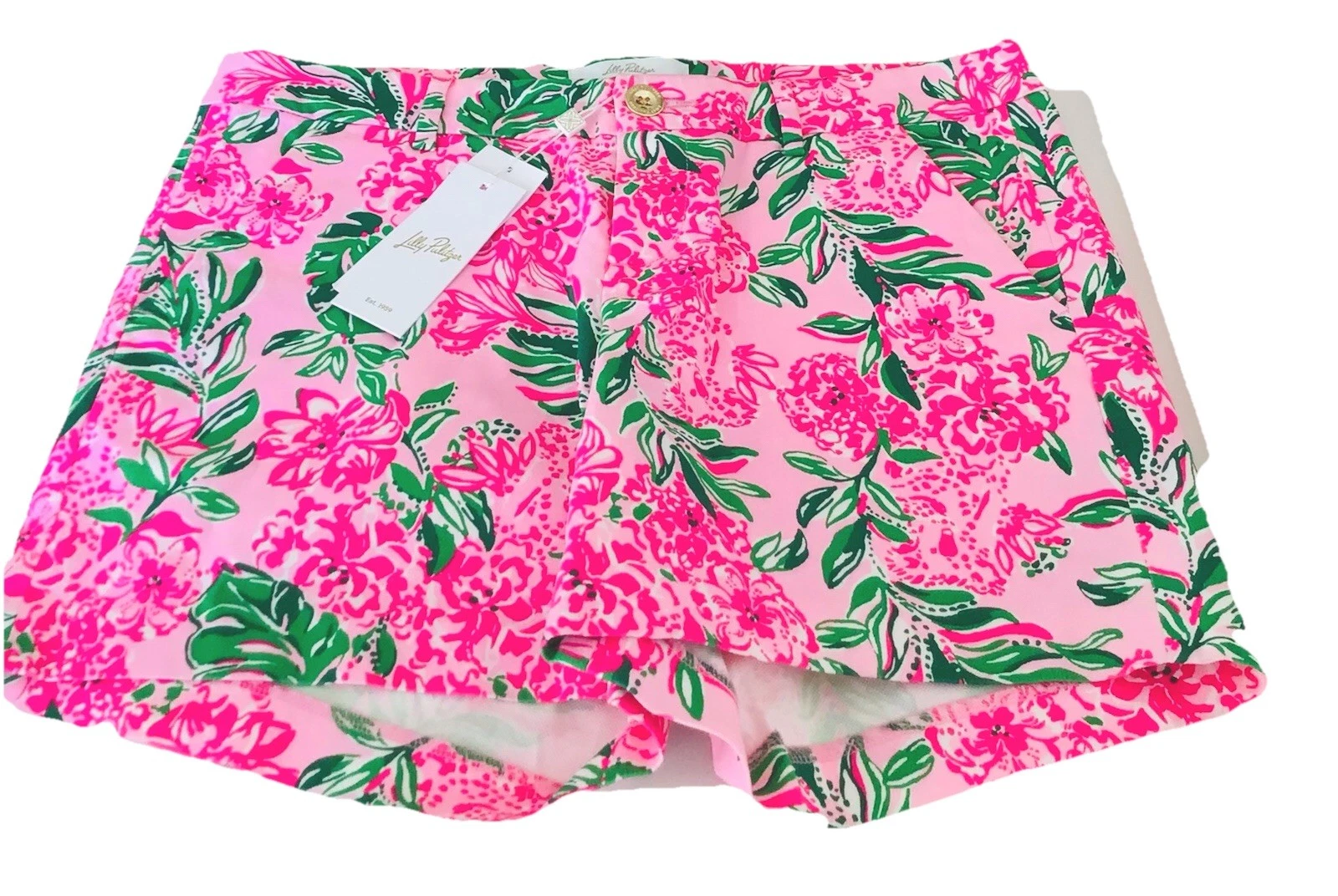 NWT LILLY PULITZER CALLAHAN 5" STRETCH SHORT-CONCH SHELL PINK KOALA LA LA