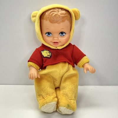 Vintage 1999 Lauer Toys Waterbaby Winnie the Pooh Costume Doll Yellow Red