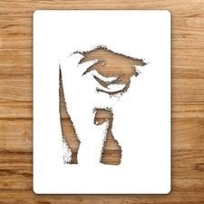 Face And Eye Fi Large Reusable Wall Stencil For Painting DIY Home Decor Template