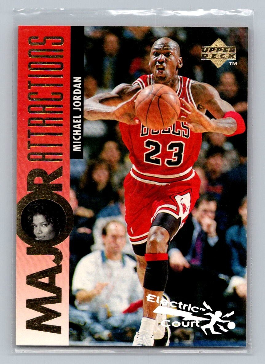 1995-96 Upper Deck Major Attractions #341 Michael Jordan HOF Bulls Queen Latifah