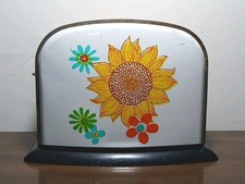 Vintage Toy Metal Toaster As Is Sunflower Design