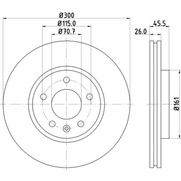 Hella Bremsscheiben Vorne Ø300 Mm FüR Opel Astra J Caravan Zafira Tourer C-image