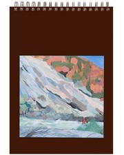 Hardcover Sketchbook 9x12, 98lb Paper, Spiral Bound, 60 Sheets, Brown