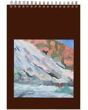 Hardcover Sketchbook 9x12, 98lb Paper, Spiral Bound, 60 Sheets, Brown