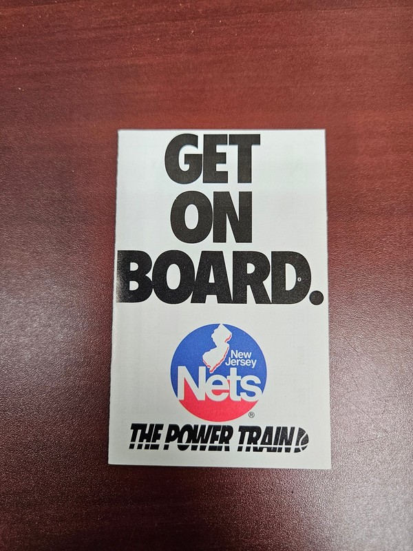 ES25 New Jersey Nets 1988/89 NBA Basketball Pocket Schedule - NJ Lottery