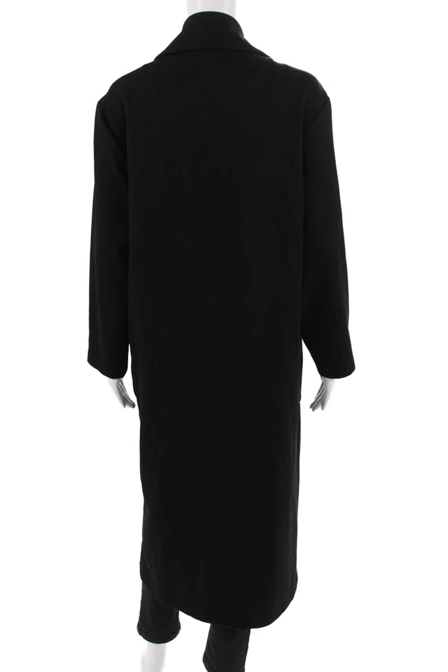 Topshop Abrigo Mujer Negro Cuello Manga Larga Talla 2 Foto 3 de 4
