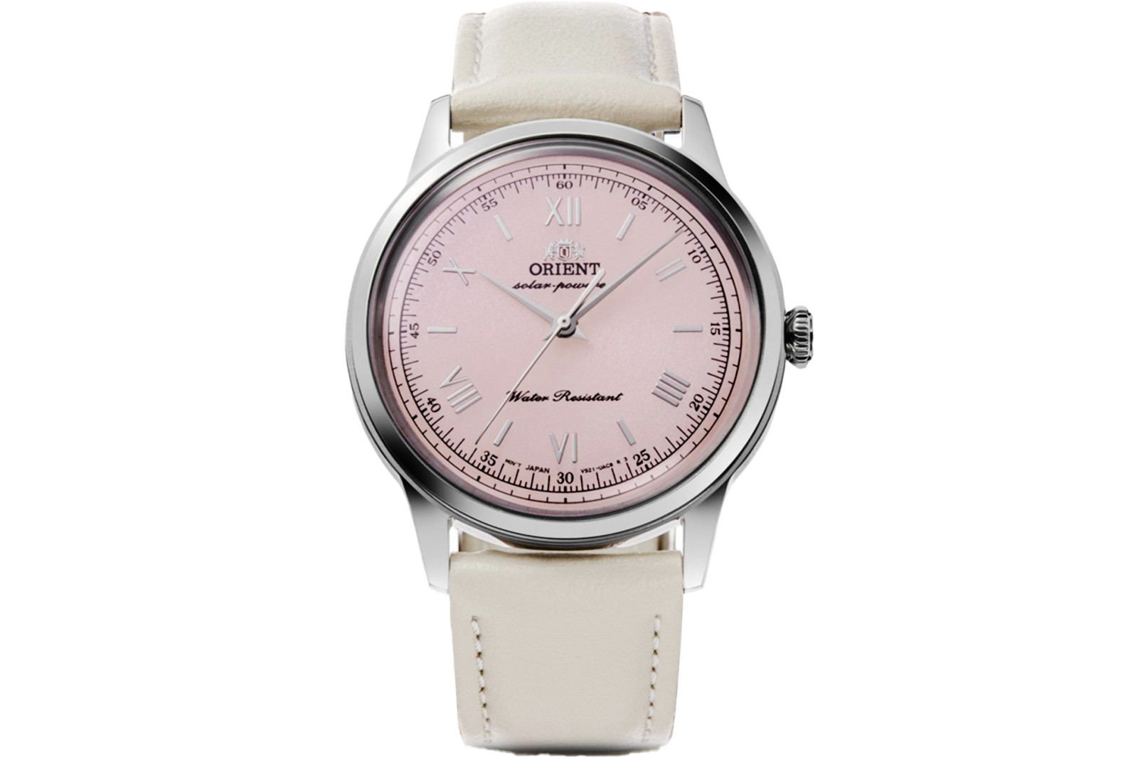 Open Box Orient Bambino Solar Quartz 38mm Solar Quartz Watch RA-WK0005P10B