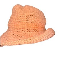 Handmade Crochet Toddler Bucket Hat - 100 Cotton Yarn - Pink with Sparkles