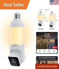 Bulb Cam Security Camera, 2K HD Outdoor Light Bulb Camera, Color Night Vision...