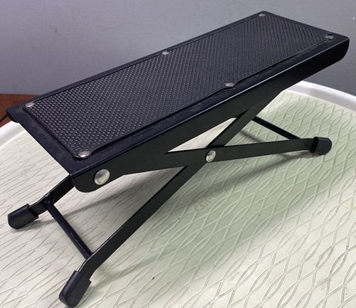 Adjstble Solid Iron Folding Guitar Footstool Height Adjuster Foot Rest 9.75x3.75