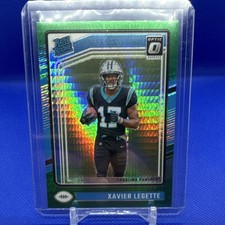 Panini Donruss Optic 2024 Xavier Legette Rated Rookie Green Hyper #299 Panthers