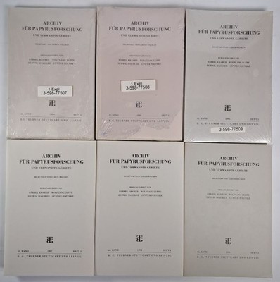 12 Hefte Archiv für Papyrusforschung und verwandte Gebiete Bd. 40-45, je 2 Hefte