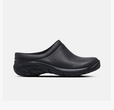 Merrell Encore Nova 4 black leather slip on clogs size 6 EUC