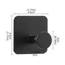 Self Adhesive Towel Hook Stainless Steel Wall Hanger Kitchen Bathroom UK