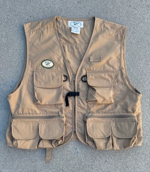 Vtg L.L. Bean Fly Fishing Utility Multi Pocket Khaki Zip Up Vest Poly Men’s L
Opens in a new window