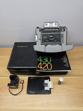 Vintage Polaroid 420 Automatic Land Camera With Case Flash And Accessories