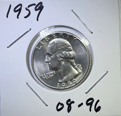 1959 25c SILVER Washington Quarter UNCIRCULATED (08-96)
