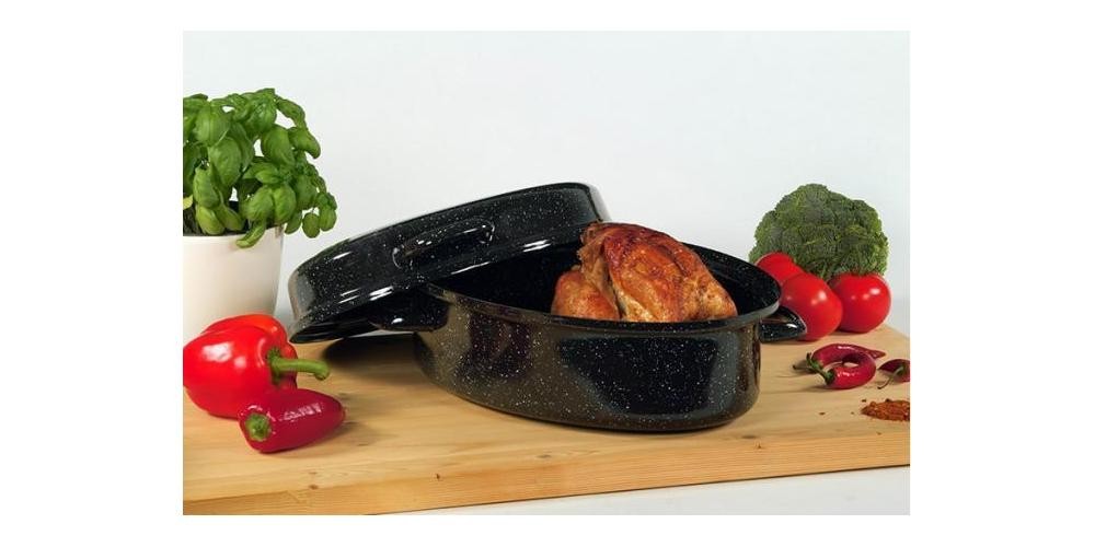 Кухонный комбайн Karl Krger овальный 105 л 42 см emailliert schwarzwei gesprenkelt 9790₽