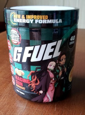 GFUEL Demon Slayer Raging Sun Kumquat Tub 40 Servings Gamma Labs G FUEL Anime