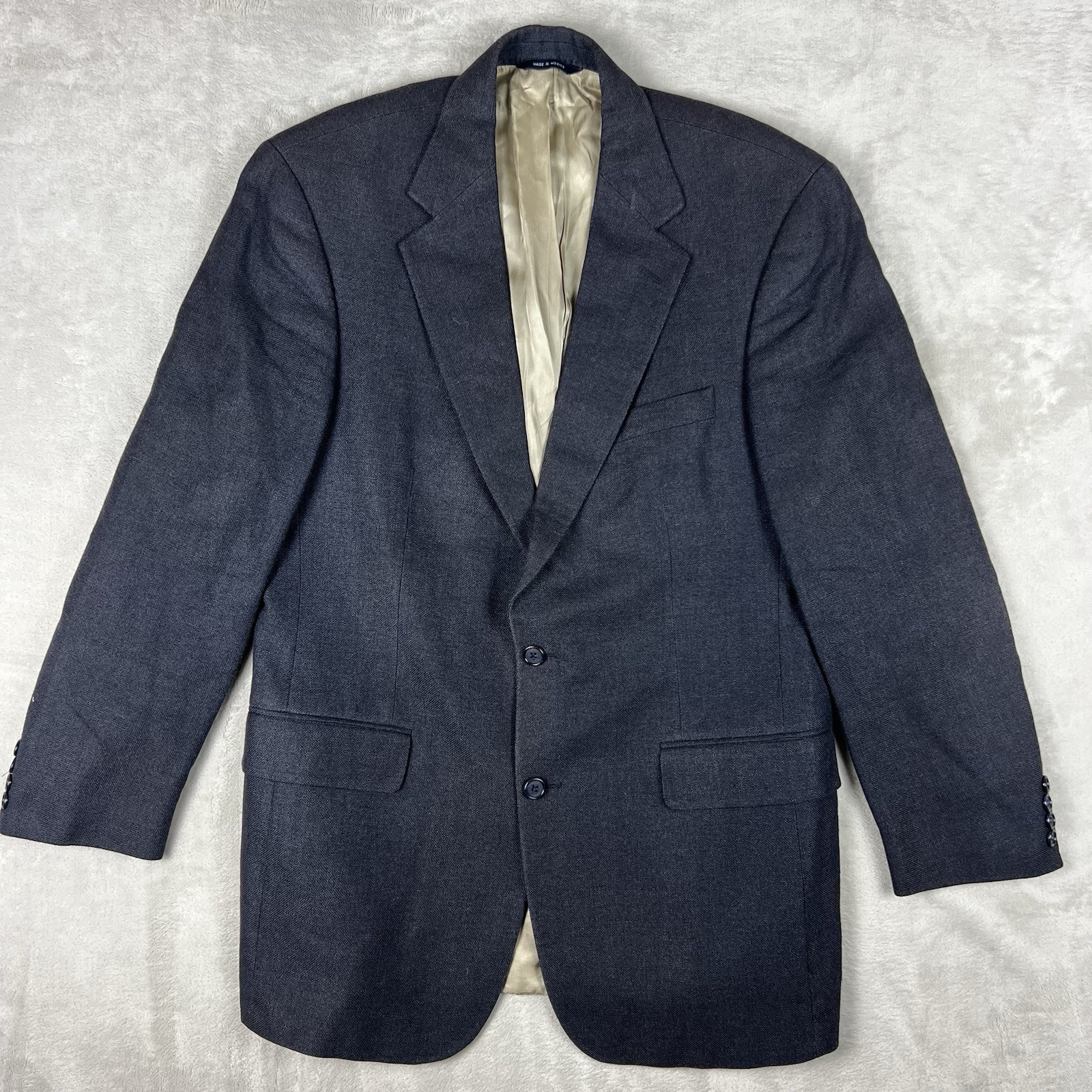 Brooks Brothers Blazer Men’s 39R Wool Linen Silk Blue Sport Coat