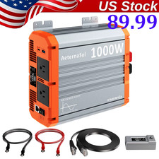 1000W Pure Sine Wave Inverter 12V DC to 110V 120V AC Converter Power Inverter