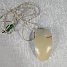 Vintage Compaq M-S34 2-button PS/2 Computer Ball Mouse