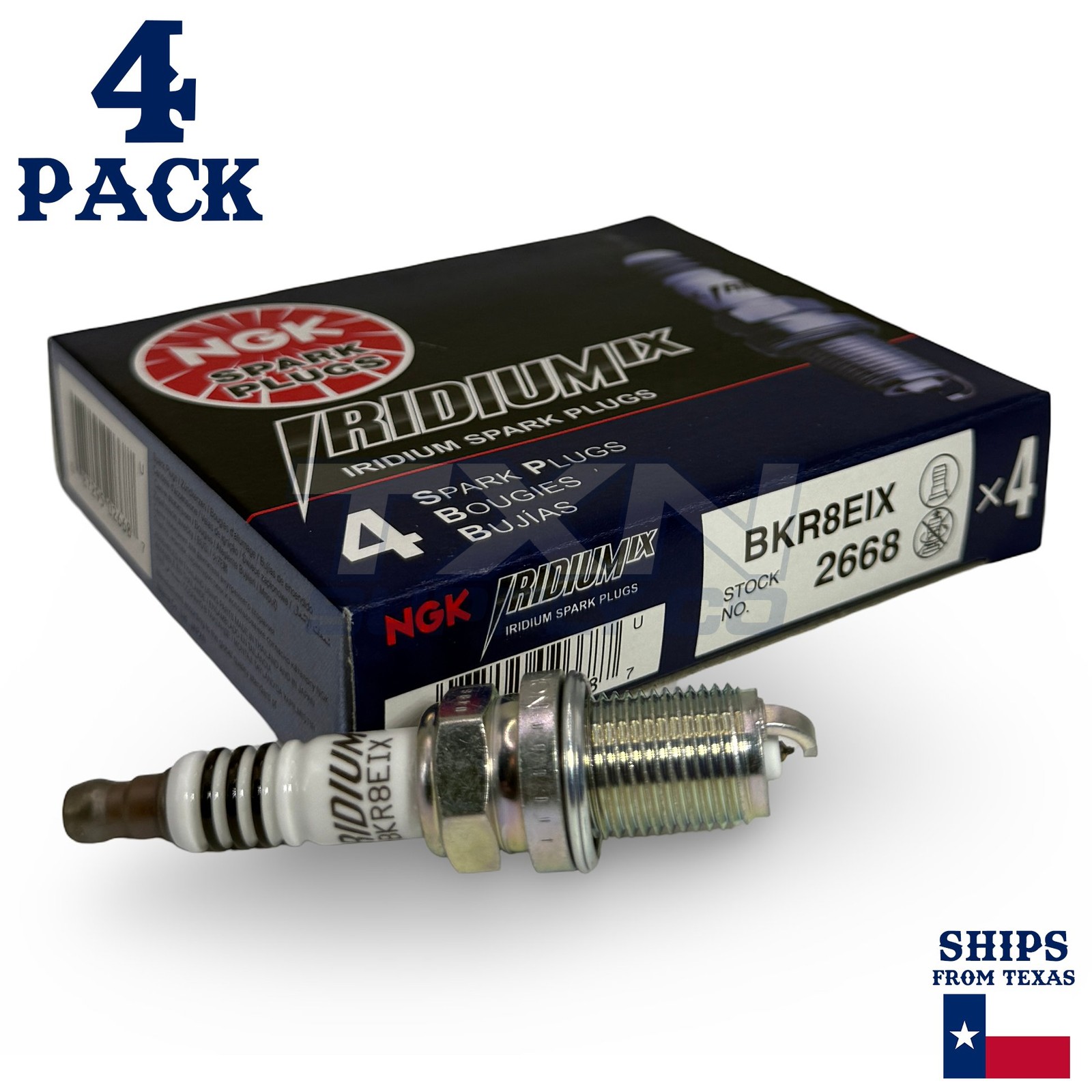 4 Pack NGK Iridium IX 2668 Spark Plugs BKR8EIX