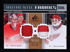 2011 SP Game Used Edition 3/25 Jimmy Howard Chris Osgood #AF2-HO Dual Patch 0c3