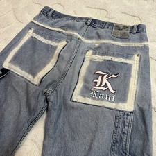 Crazy Vintage Y2K Karl Kani Embroidered Hip Hop Baggy Jean Shorts Denim Jorts 37