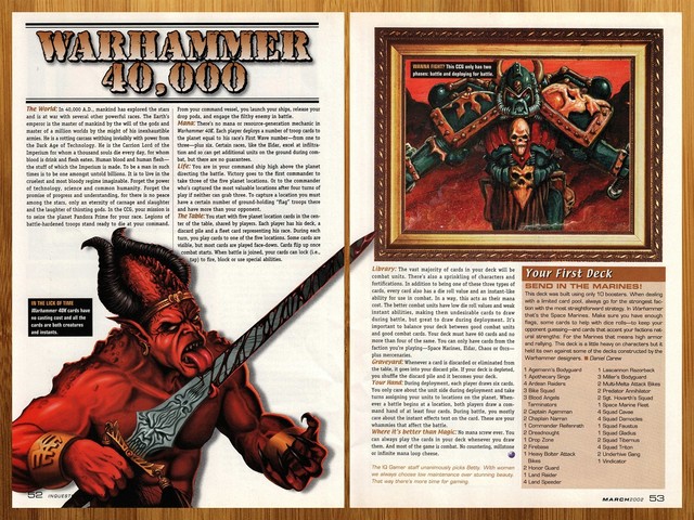 1998 Warhammer 40K Card Game Vintage Print Ad/Poster Authentic CCG TCG Promo Art