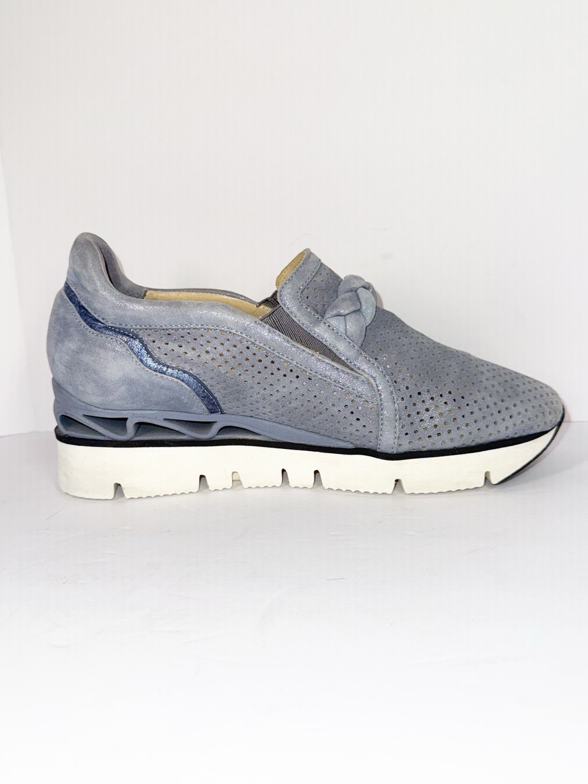 Softwaves Suede Platform Sneaker Loafer Dusty Blu… - image 10