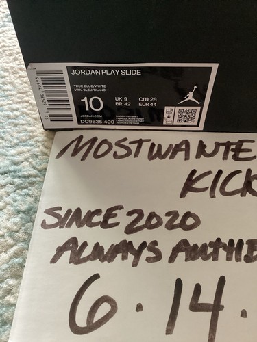 DS 2022 Nike Air Jordan Jumpman Slide True Blue & White Men’s Sz 10 - Picture 7 of 7