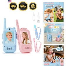 Video Walkie Talkies for Kids Kids Walkie Talkies 2 Pack with Voice Changer...